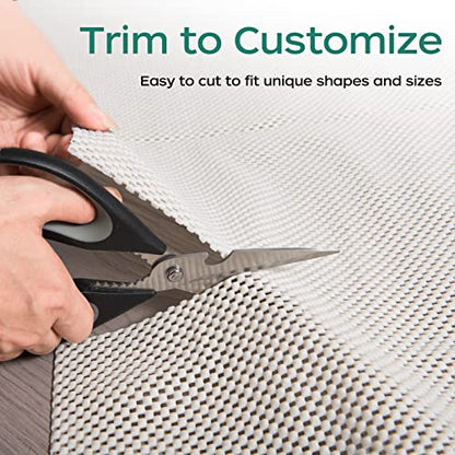 BAGAIL Non-Slip Rug Pad Gripper 8x10 ft for Area Rugs and Hardwood Floors | Extra Thick 0.1" for Better Grip and Cushion, Trimmable with 18 Sizes, Keeps Rugs in Place, Kid & Pet Safe, Easy Vacuuming