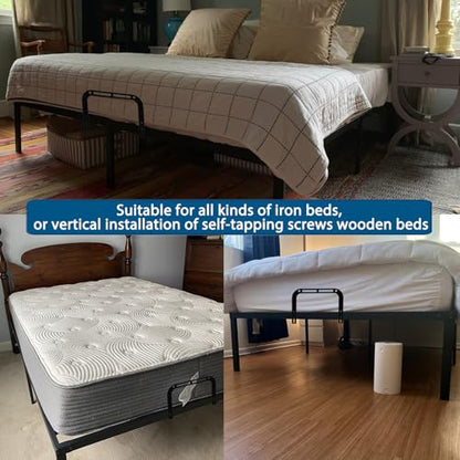 Anti Non Slip Mattress Retainer Bar Holder in Place Mattress Slide Stoppers Metal Bed Gripper to Prevent Sliding Footboard（Big-2pcs）