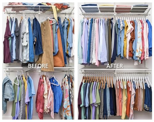 Roomedys® Spacing Tape for Hangers, Hanger Spacer, Clothes Divider, Closet Organizer, Perfectly Spaces Hangers & Clothing for Adults, Teens & Kids, Customizable - Clear - 6ft to Organize 102 Items