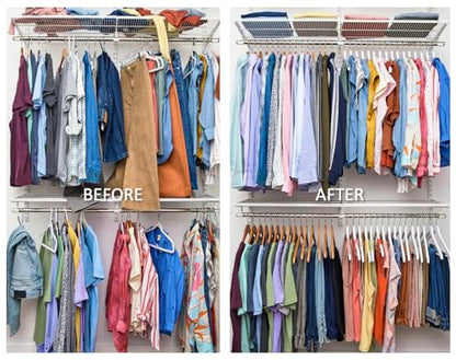 Roomedys® Spacing Tape for Hangers, Hanger Spacer, Clothes Divider, Closet Organizer, Perfectly Spaces Hangers & Clothing for Adults, Teens & Kids, Customizable - Clear - 6ft to Organize 102 Items