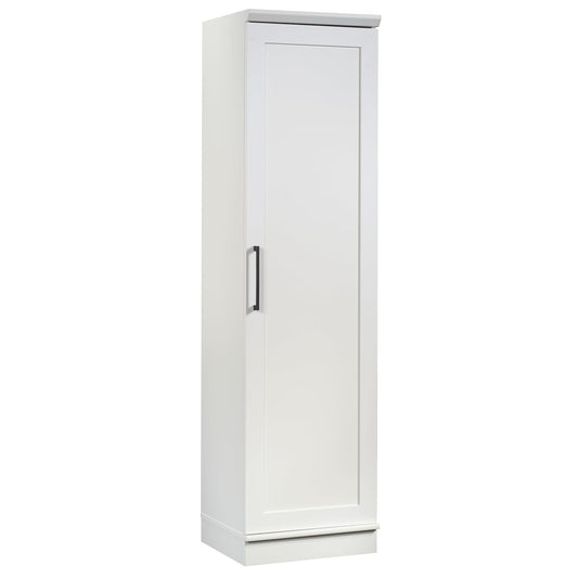 Sauder HomePlus Pantry Storage Cabinet, Soft White | Single Door, Adjustable Shelves, Kitchen Storage Cabinet