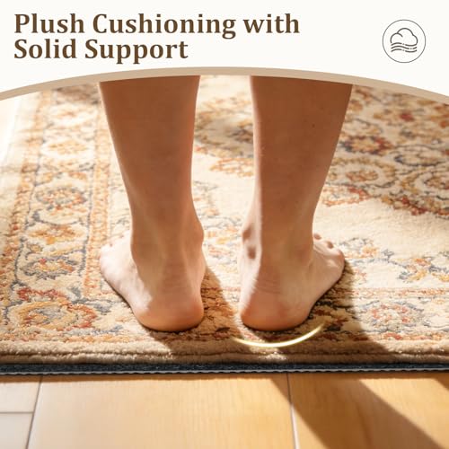 8x10 Ft Non Slip Rug Pad, Dual Surface Felt and Rubber Gripper Backing, 1/4 inch Thick Carpet Liner for Hardwood Floors, Under Area Rug Protective Cushioned Pads, Keep Rugs Safe and in Place