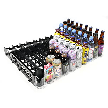 Drink Organizer for Fridge – Visi-Fast Push Dispenser, 12/16oz, 1-Pack