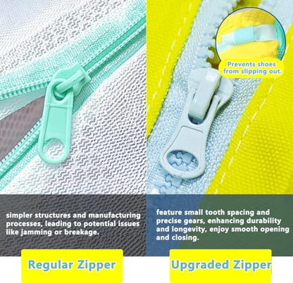 2Pcs Shoe Washing Machine Bags, Laundry Shoe Bags for Washer and | Dryer, Sturdy Zipper with Hook Design, Reusable Washing Bag for Sneaker, Tennis,Fits All Shoe Types & Sizes, （Yellow 2 Packs）