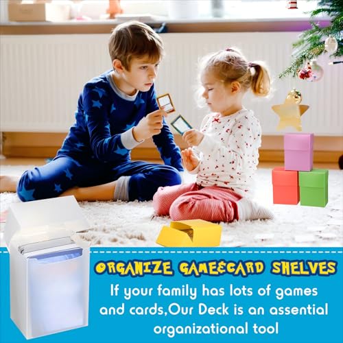 Frienda 32 Pack Deck Cards Boxes, Large Capacity with 64 Dividers, Fits 80+ Trading Card Storage Organizer Cases for Sports and Games
