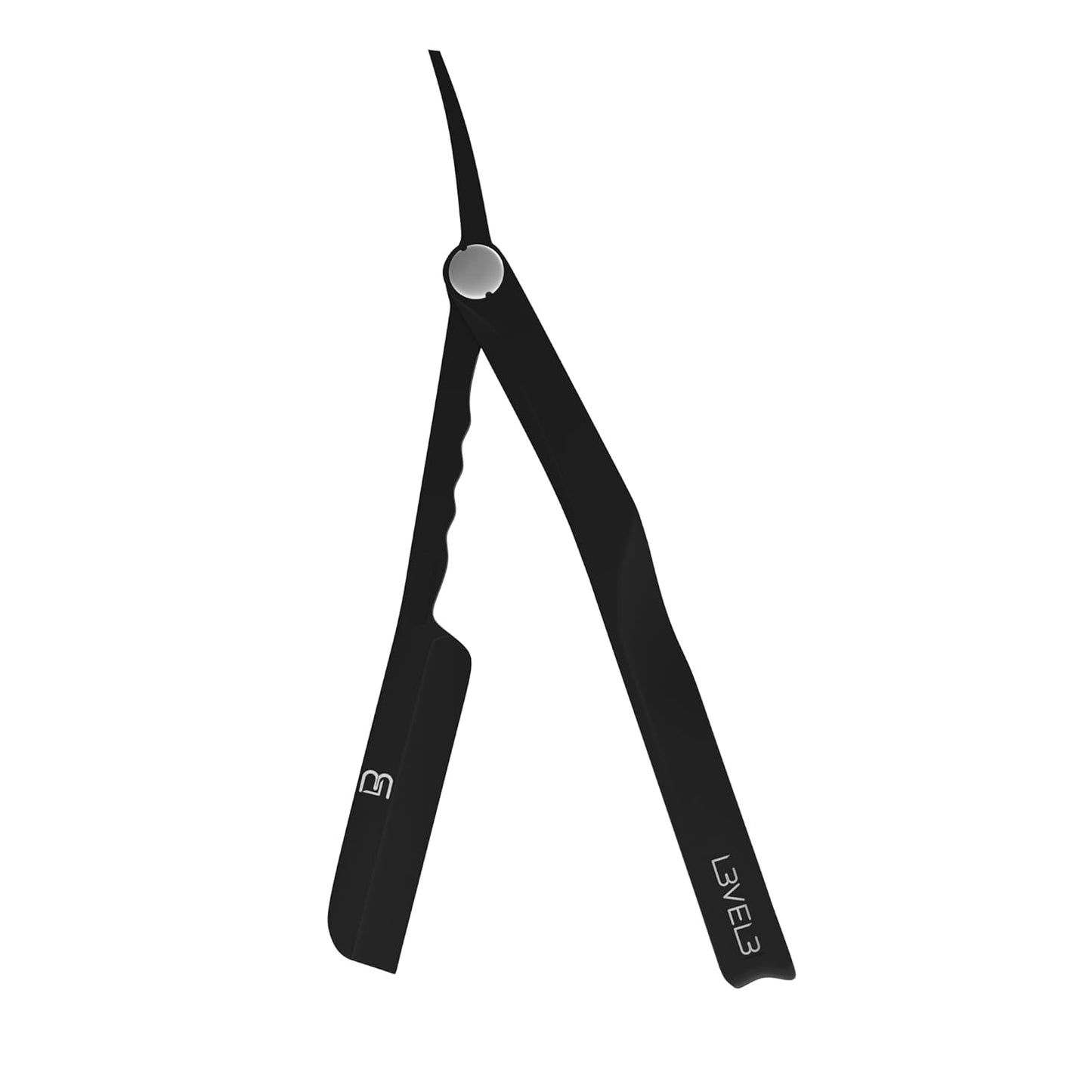L3 Level 3 Milly Clutch Razor Holder, Stainless Steel, Control Grip, Black | Excellent grip and control, precision shaving support, secure straight razor holder, professional barber use