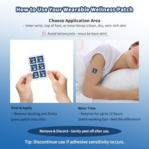Sleep Patches for Adults with Magnesium and Sour Cherry Extract | Plant-Based Formula - Easy to Use for Men and Women - 1 Box 60 Count-SP01