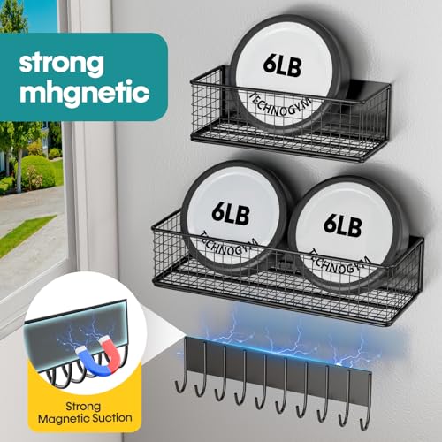4 Pack Heavy-Duty Magnetic Shelves for Washing Machine | Magnetic Laundry Organizer, Spice Rack for Refrigerator, Space Saving Magnetic Basket