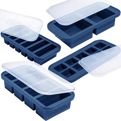 Souper Cubes Silicone Freezer Molds Gift Set, Blueberry