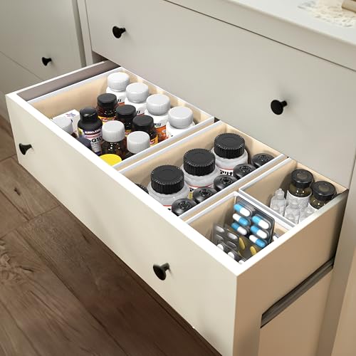 Simple Houseware Foldable Drawer Organizer Stocking Bin, Set of 12, Beige | Fabric Storage Bins for Clothes, Underwear, Bra, Panty, Socks, Onesies – Closet & Dresser Dividers for Home