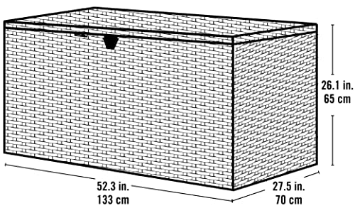 Arrow 4' x 2' x 2' Spacemaker Espresso 134 Gallon Hot-Dipped Galvanized Steel Storage Deck Box