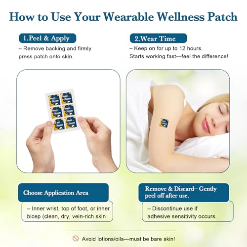 Sleep Patches for Adults with Melatonin, Magnesium and Sour Cherry Extract - Plant-Based Sleep Aid - Easy to use Suitable for Both Men and Women-1 Box 60 Count-SP-02