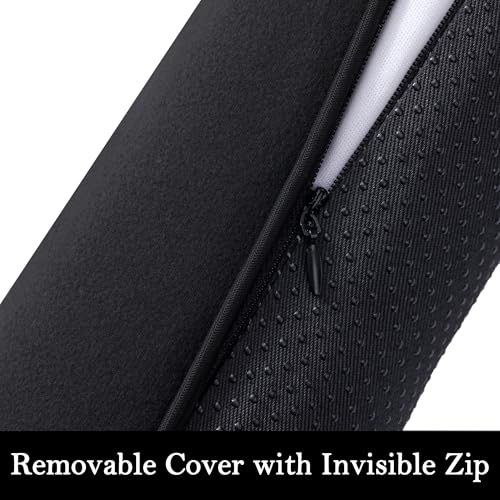 Door Draft Stopper with Removable Washable Cover, 38", Black | Weighted Gap Filler, Blocks Hot and Cold Air, All-Season Seal, Easy Install, Noise & Wind Blocker, Home Essentials