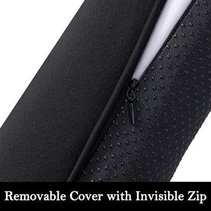 Door Draft Stopper with Removable Washable Cover, 38", Black | Weighted Gap Filler, Blocks Hot and Cold Air, All-Season Seal, Easy Install, Noise & Wind Blocker, Home Essentials