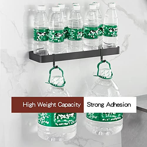 Bathroom Shelves Wall Mounted Glass Shelf for Floating Shelf Tempered Glass Shelves 2 Tier Bathroom Wall Organizer(Black)