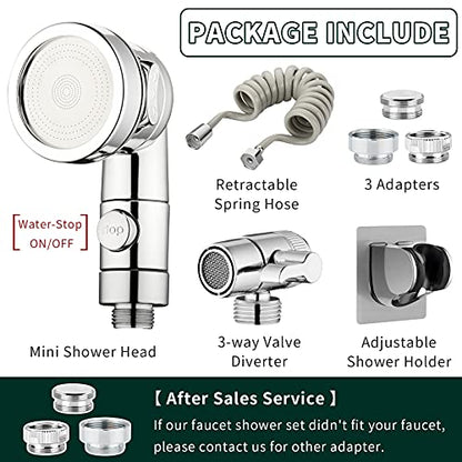 ZCONIEY Sink Faucet Sprayer Attachment Hair Pet Rinser Showerhead with Stop Water-saving Function