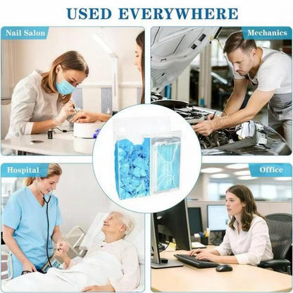 Acrylic Face Mask Dispenser Box, 2 Compartments Gloves Holder, Clear Mask Holder with Lid, Wall Disposable Mask Acrylic Storage, Medical Organizer