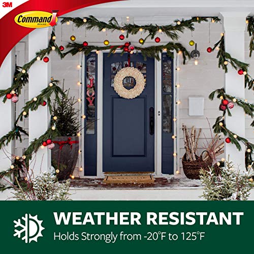 Command Outdoor Metallic Bronze Hooks, 3 Hooks, 4 Strips | Outdoor Hooks For Damage Free Hanging, Hang Wreaths, Signs, Thermometers, Artwork, And Decorations, Removes Cleanly