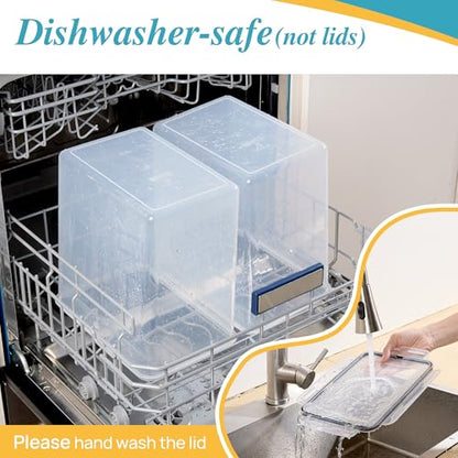 Vtopmart 9.5L Flour Sugar Storage Containers, 2 Pack, Each Fits 12.5 lb