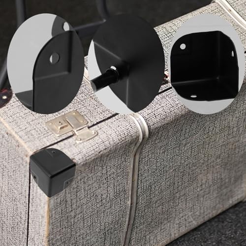 Antrader 16Pcs 1.57in Metal Corner Protectors for Box Cabinet Reinforcement | 40×40×40mm Anti-Collision Box Edge Guards, 3-Way Cabinet Speaker Corner Protectors