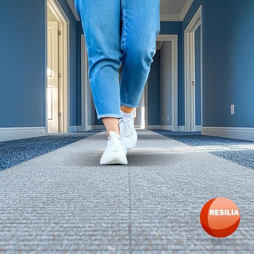 RESILIA Deep-Pile Carpet Runner - Plastic Vinyl Carpet & Rug Protector, Waterproof Clear Vinyl Floor Runners, 27 Inches Wide x 6 Feet Long, Made in The USA