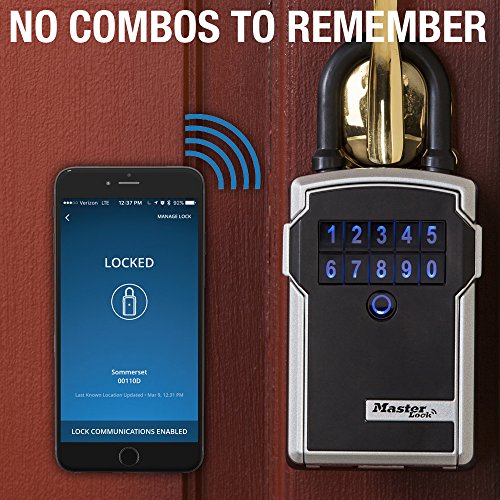 Master Lock Key Lock Box with Code, Outdoor Lock Box for Realtors, Property Managers and Landlords, Ideal for Short-Term Rentals, Key Safe Holds 5 Keys, 5440EC