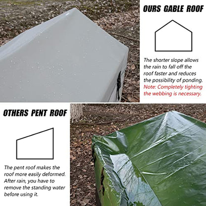 174 US Gallon Outdoor Storage Box Waterproof Soft Shell Tarpaulin Deck Box for Patio Furniture Outdoor Cushions, Throw Pillows, Garden Tools