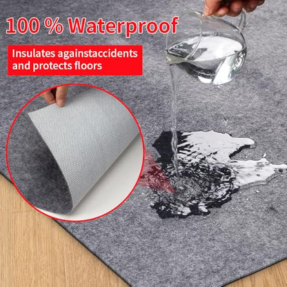 Waterproof Rug Pad Round 1/4 Thick Waterproof Non-Slip Rug Pad， Pad for Hardwood Floors， Rug Pads for All Floors and Finishes, Keeps Carpets in Place Soft and Safe（6FT）