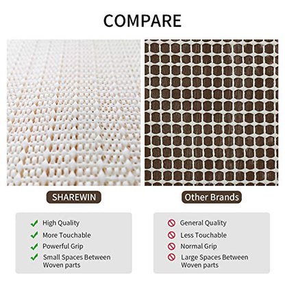 Rug Pad 9X12 Non-Slip Area Rug Gripper for Hardwood Floors Durable & Strong | outdoor rug pad,Anti Slip,Keep Your Rugs Safe and in Place,Floor protection,Easiest installation