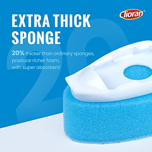 Scrub Dots Dishwand Refills Heads Sponge for Scotch-Brite Dish Wand 6Pcs | Non Scratch Heavy Duty Replacement Refill,Soap Dispenser Scrubber Pad Brush Head for Kitchen Sink Glass Dishwashing Cleaning