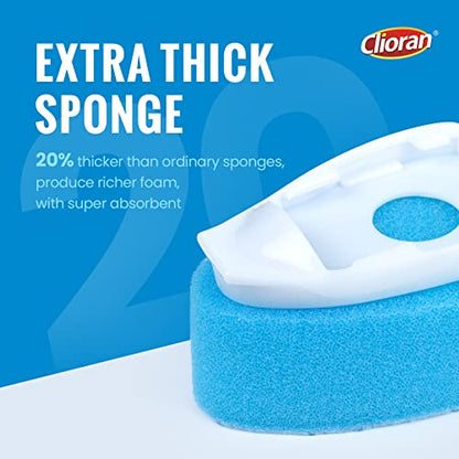 Scrub Dots Dishwand Refills Heads Sponge for Scotch-Brite Dish Wand 6Pcs | Non Scratch Heavy Duty Replacement Refill,Soap Dispenser Scrubber Pad Brush Head for Kitchen Sink Glass Dishwashing Cleaning