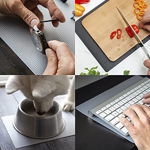 8"x12" Non-Slip Grip Pad, Non-Adhesive, Clear, 1-Pk | Gription's unique non-rubber material with double-sided traction is perfect for desks, workstations & countertops
