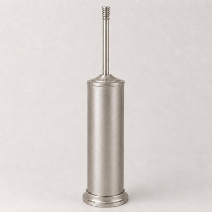 Nickel Toilet Brush and Holder Set，Extra Long Handled Toilet Bowl Brush and Holder，Stainless Steel Heavy Duty Toilet Brush for Bathroom,Deep Cleaning Modern Toilet Cleaner Slip Base