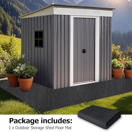 6x4FT Outdoor Storage Shed Floor Mat, Tent Carpet for Camping Furniture | Waterproof Washable with Non Slip Backing, Felt Top & PE Backing, Soft Furniture Cover Carport dust Oil Mat-Tool