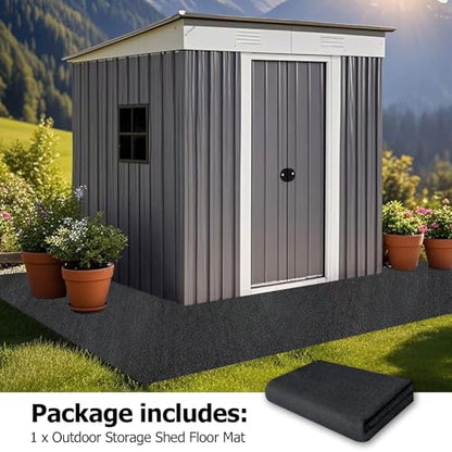 6x4FT Outdoor Storage Shed Floor Mat, Tent Carpet for Camping Furniture | Waterproof Washable with Non Slip Backing, Felt Top & PE Backing, Soft Furniture Cover Carport dust Oil Mat-Tool