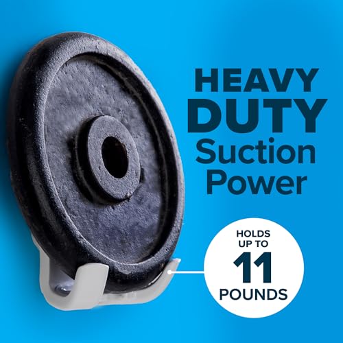 SlipX Solutions Power Lock Suction Cup Shower Hook, Phone Holder, 2 Pack | Quick Tool-Free Installation, Patented Suction Cup, Waterpoof, Rust-Proof, Holds Razor, Loofah, Phone, & More In Shower