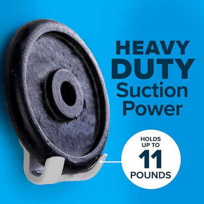 SlipX Solutions Power Lock Suction Cup Shower Hook, Phone Holder, 2 Pack | Quick Tool-Free Installation, Patented Suction Cup, Waterpoof, Rust-Proof, Holds Razor, Loofah, Phone, & More In Shower
