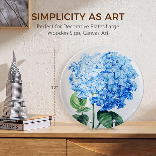 Plate Holder Easel Display Stand - 8 inch Metal Plate Stands for Display - Tabletop Picture Stand - Silver Iron Easels for Display Pictures | Photo Frames | Book | Decorative Plates | Plaque -2 Pack