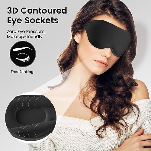 Audree Earplugs-Eye Mask for Sleeping - Complete Sleep Solution with Sleep Ear Plugs and 100% Light Blocking Eye Mask for Men and Women
