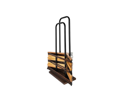 Hanger Stacker & Holder, Hanger Storage & Organizer Stand - 25.6" H | Portable Rack for Large Wire and Velvet Hanger Holder for Laundry Room, Commercial Hanger Storage (Black Small)