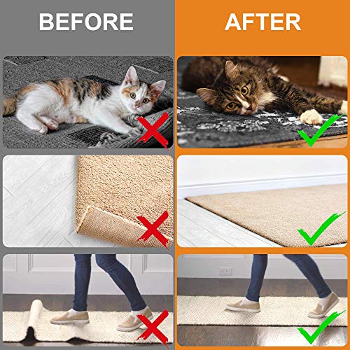 ZONGOOL 16PCS Rug Tape Non Slip Rug Pad Grippers Double Sided Carpet Tape | No Damage Floor Reusable Washable Grippers No Residue Rug Corners For Hardwood Tile&Laminate Floors Anti-Curl Rug Stickers