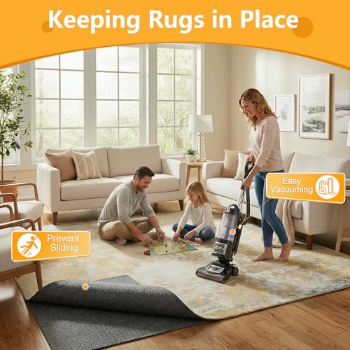 5x7 Non Slip Rug Pad Gripper, 1/4" Thick Cushioned Carpet Pads | Rugs Padding for Hardwood Floors, Felt and Silicone Backing, Under Area Rugs Anti Skid Mat Keep Rugs in Place