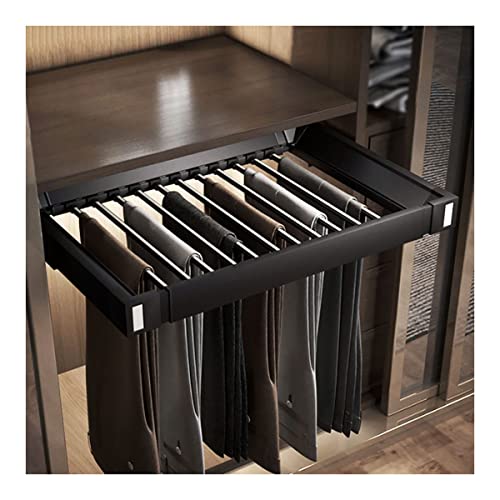 Pull Out Pants Rack for Closet, Retractable Wardro... (Black | Aluminum)