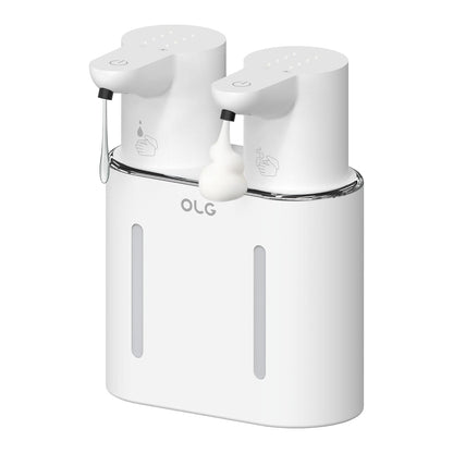 OLG Touchless Soap Dispenser - Automatic Hand - Dual Tank - 27 fl oz - Dish Detergent - Kitchen Bathroom - Foam and Liquid