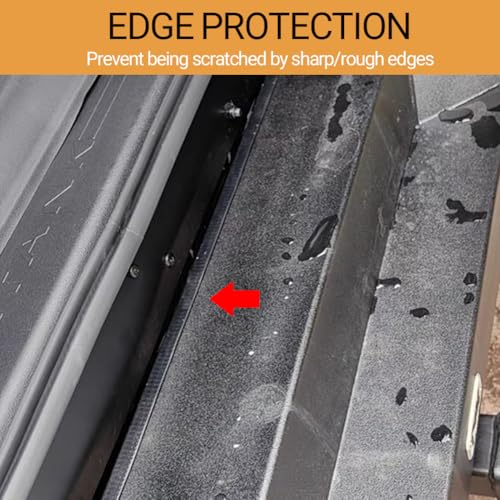 U-Shape Edge Banding - Fits 1/2" Edge, Rubber Trim for Sharp/Rough Surfaces, Veneer, Sheet Metal, Tables, Cars, Trucks, Boats & More - 5FT