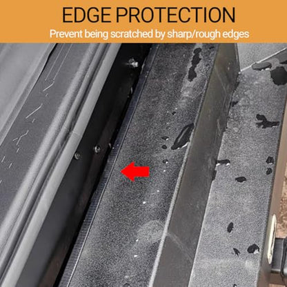 U-Shape Edge Banding - Fits 1/2" Edge, Rubber Trim for Sharp/Rough Surfaces, Veneer, Sheet Metal, Tables, Cars, Trucks, Boats & More - 5FT