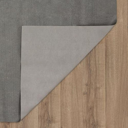 Mohawk Home Low Profile Waterproof Rug Pad Utility Solid Gray 9' X 12' Pet and Kid Proof Rug Pad Perfect for Kitchen, Living Room, Kids Room, Dining Room