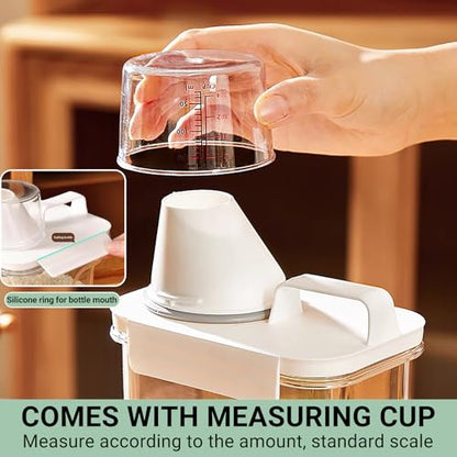 Cereal Storage Containers Sets,BPA Free with Pouring Spout Handle Airtight Food Storage Dispenser with lids For Rice Flour Pasta Grain, Pet Food Storage Container (37.2 oz + 77.7 oz (2 of Each))