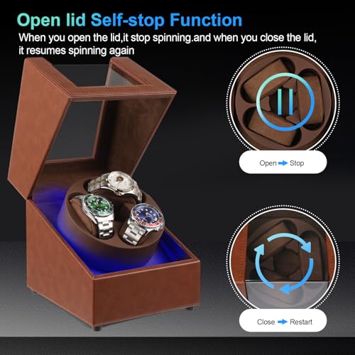 Watch Winder for 3 Automatic Watches,Japanese Quiet Motor