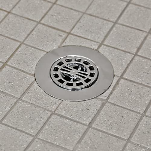 Danco 10529P Chrome Shower Drain Hair Catcher for Stand-Alone Shower, 3-inch Shower Drain Hair Trap, Includes 5 Replacement Baskets, Shower Strainer